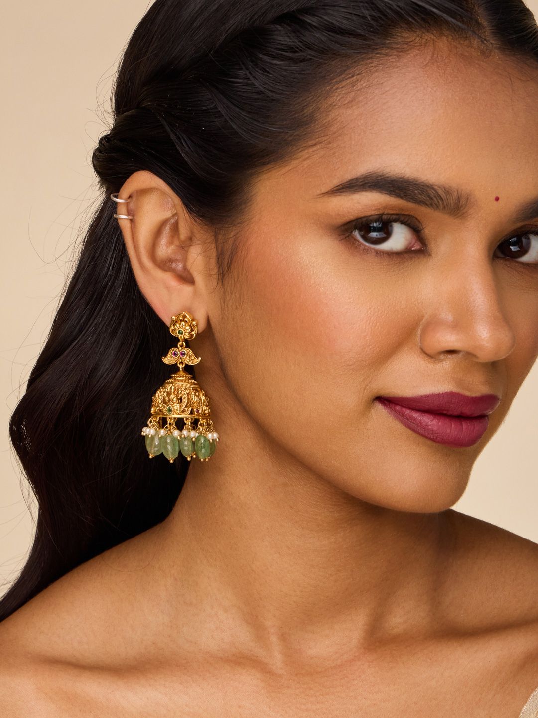 Kushal's Fashion Jewellery Dome Shaped Jhumkas Earrings-image-21