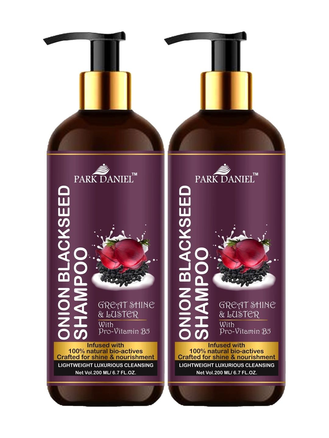 Park Daniel Set Of 2 Onion Black Seed Oil Shampoo Hair Fall Control - 200 ml Each-image-31