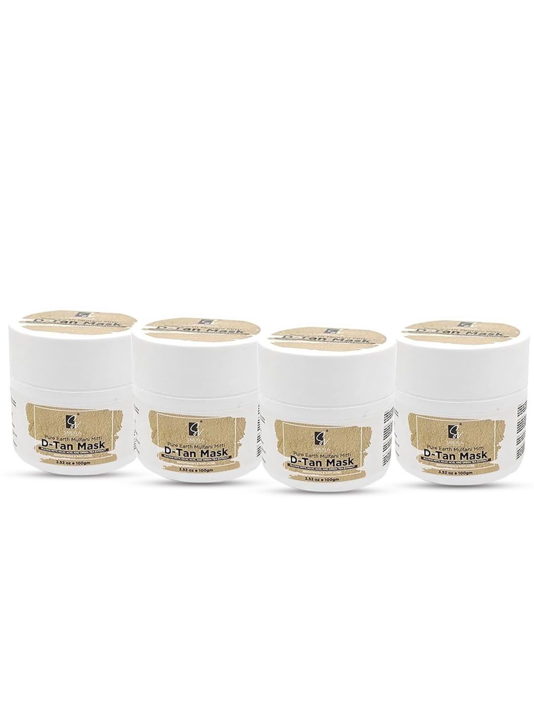 SNEIRA Set Of 3 D-Tan Mask With Pure Earth Multani Mitti For Natural Glow - 100 g Each-image-2