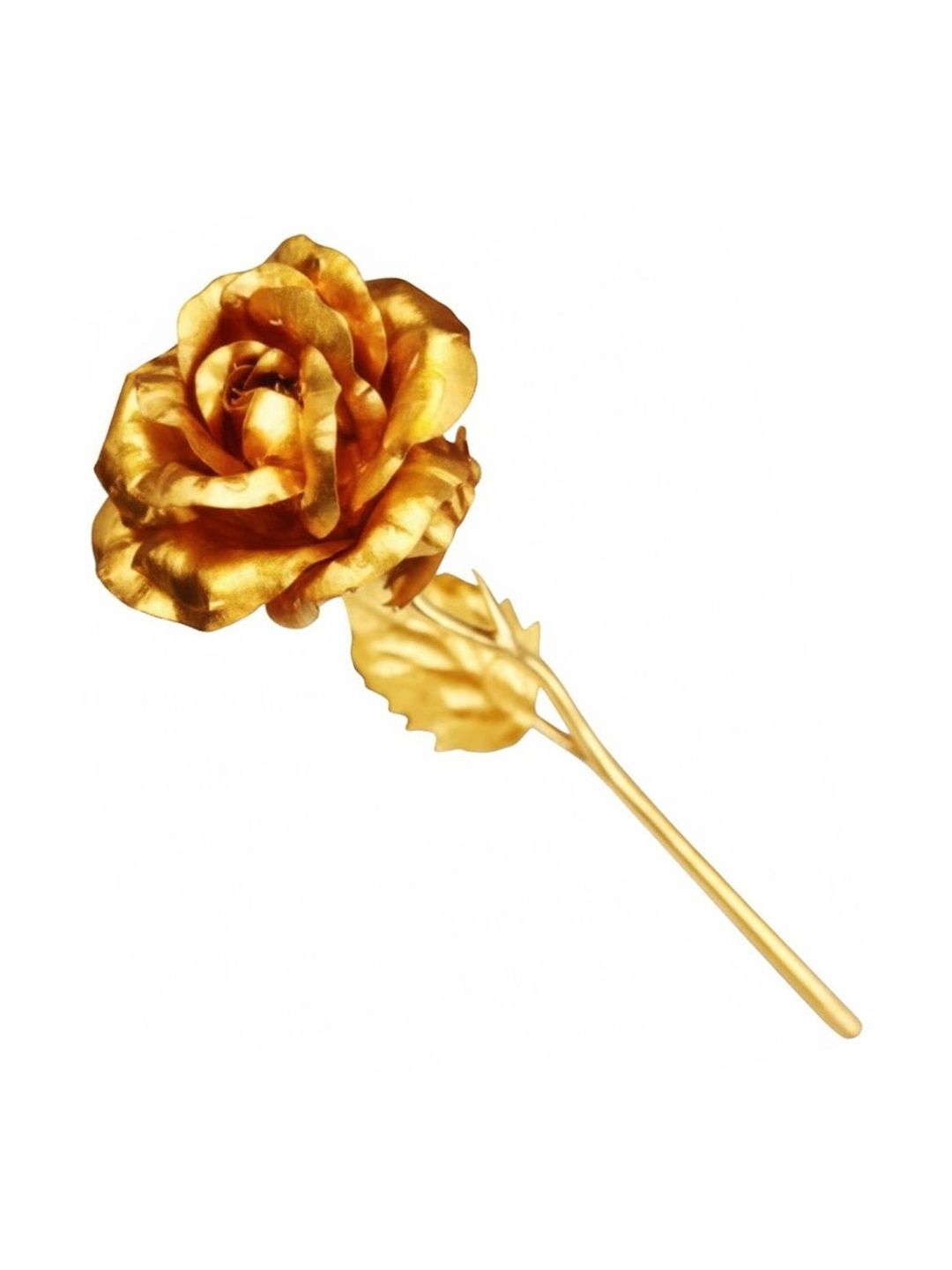 Special You Yellow Textured Metal Rose Valentine's Showpieces