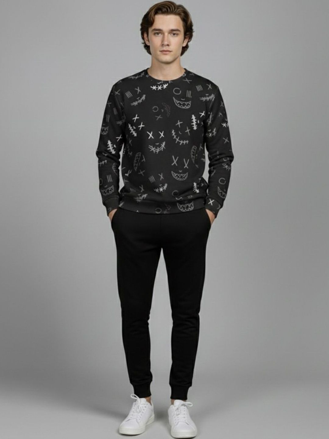 Moda Rapido Men Printed Round Neck Tracksuit-picture-39