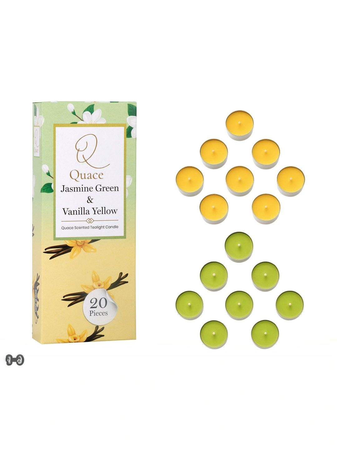 Quace Multicoloured & Yellow 20 pieces Tea Light Candle-picture-30