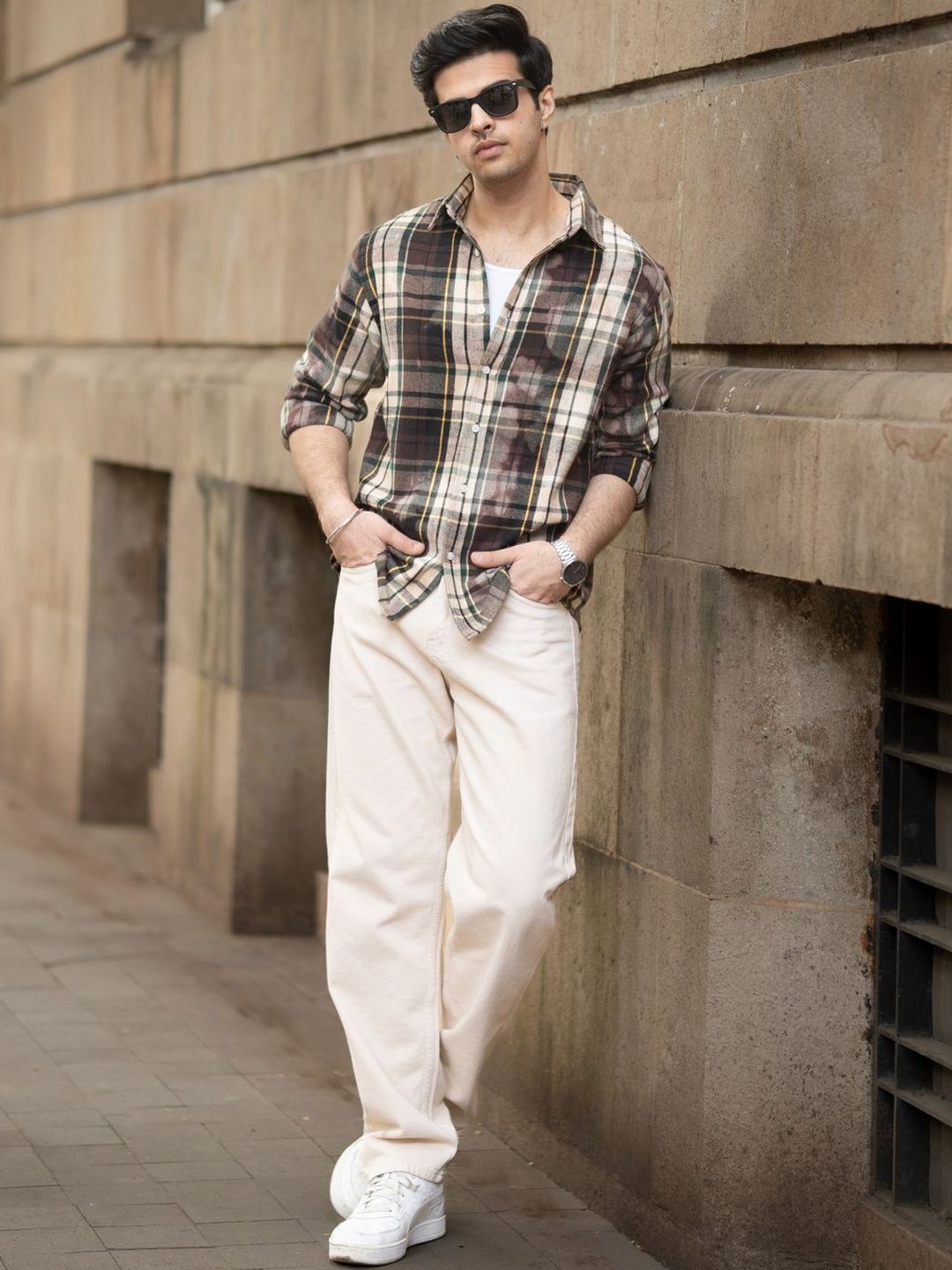 Powerlook Men Tartan Checks Checked Casual Shirt-picture-58