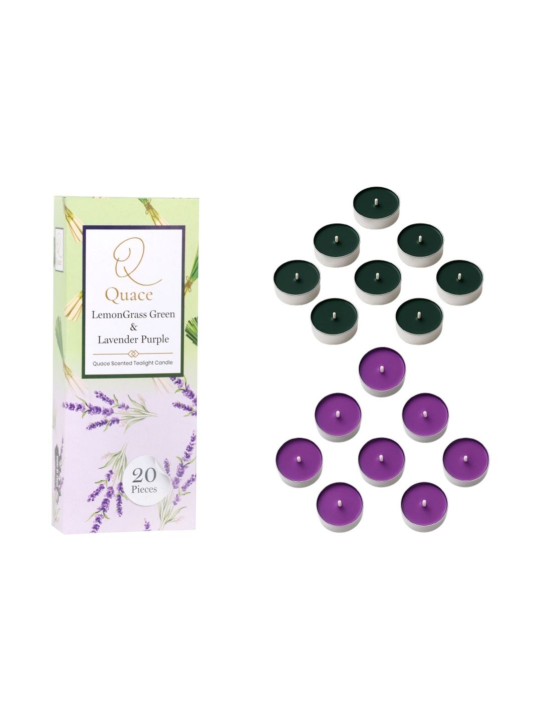 Quace Green 20 pieces Tea Light Candle-picture-36