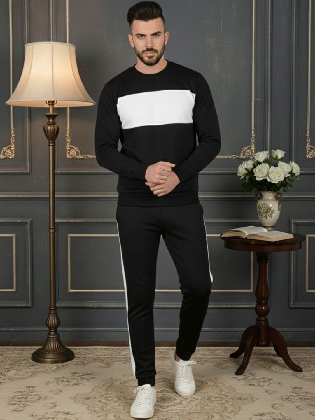 Moda Rapido Men Colourblocked Round Neck Tracksuit-picture-36