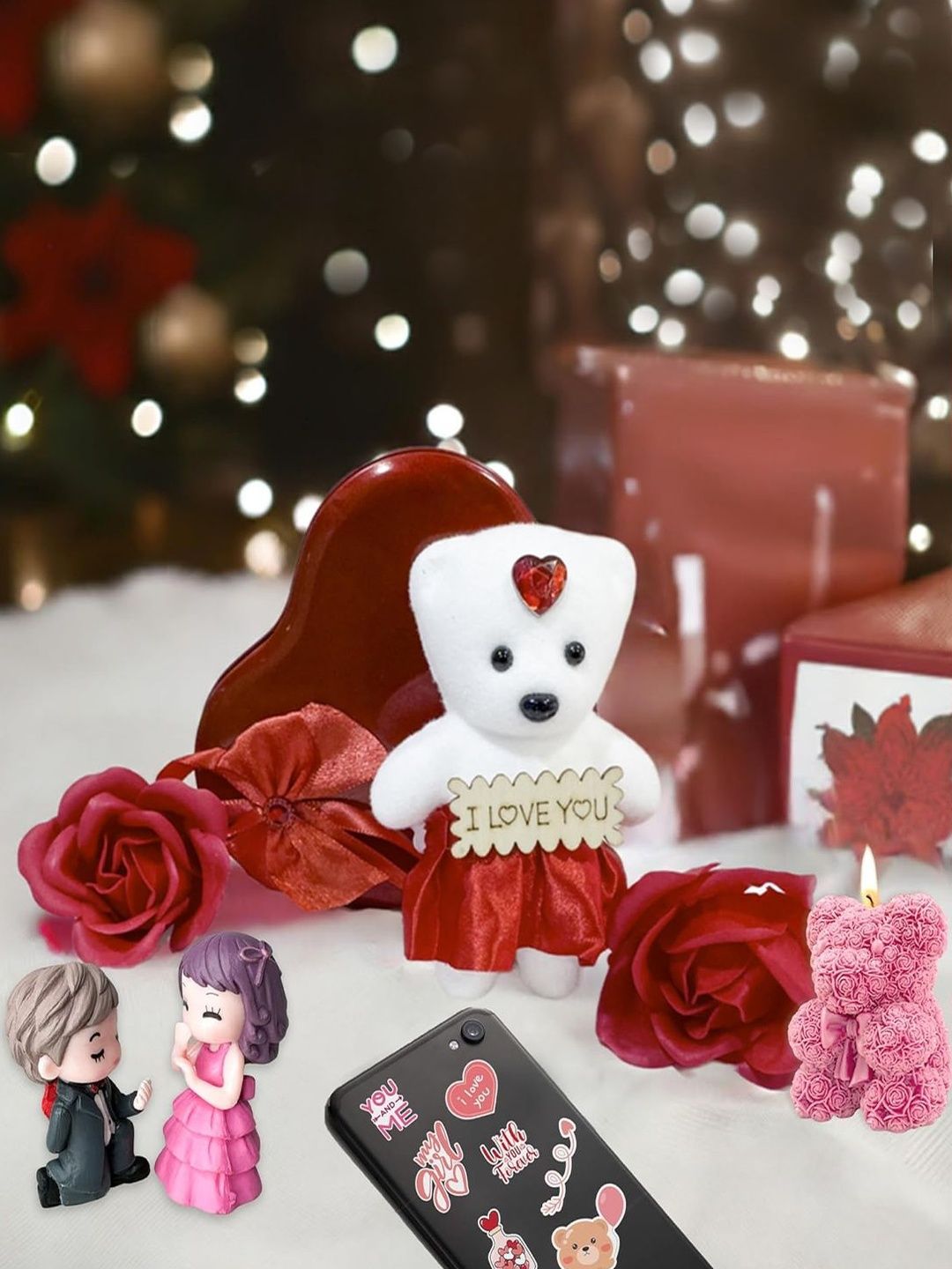 Special You 6Pcs Pink & Red Valentines Couple Gifting Sets For Wife-picture-20