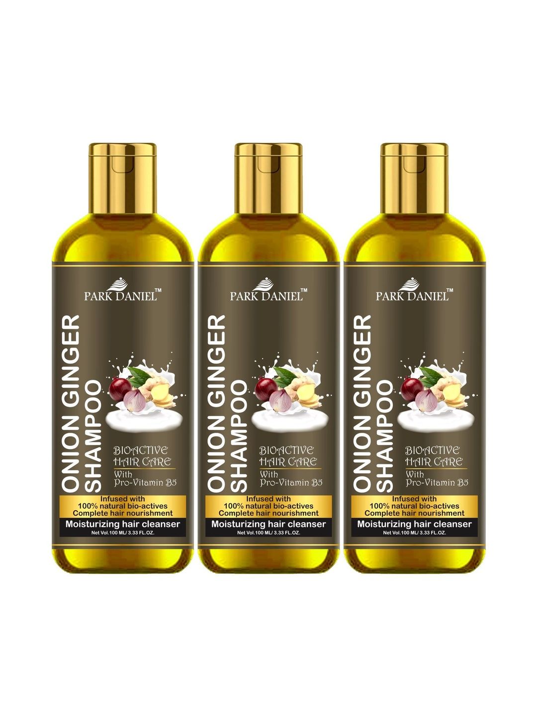 Park Daniel Set Of 3 Onion & Ginger Shampoo For Hair Growth - 100 ml Each-image-36