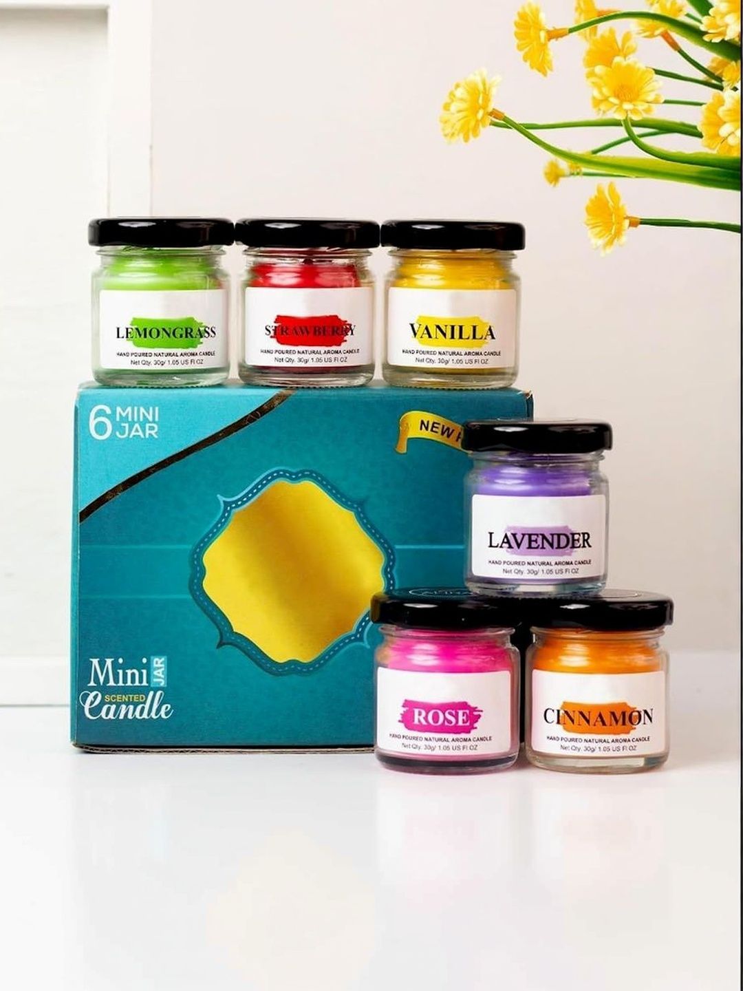 Quace Multicoloured & Multicoloured 6 pieces Jar Candle-picture-21