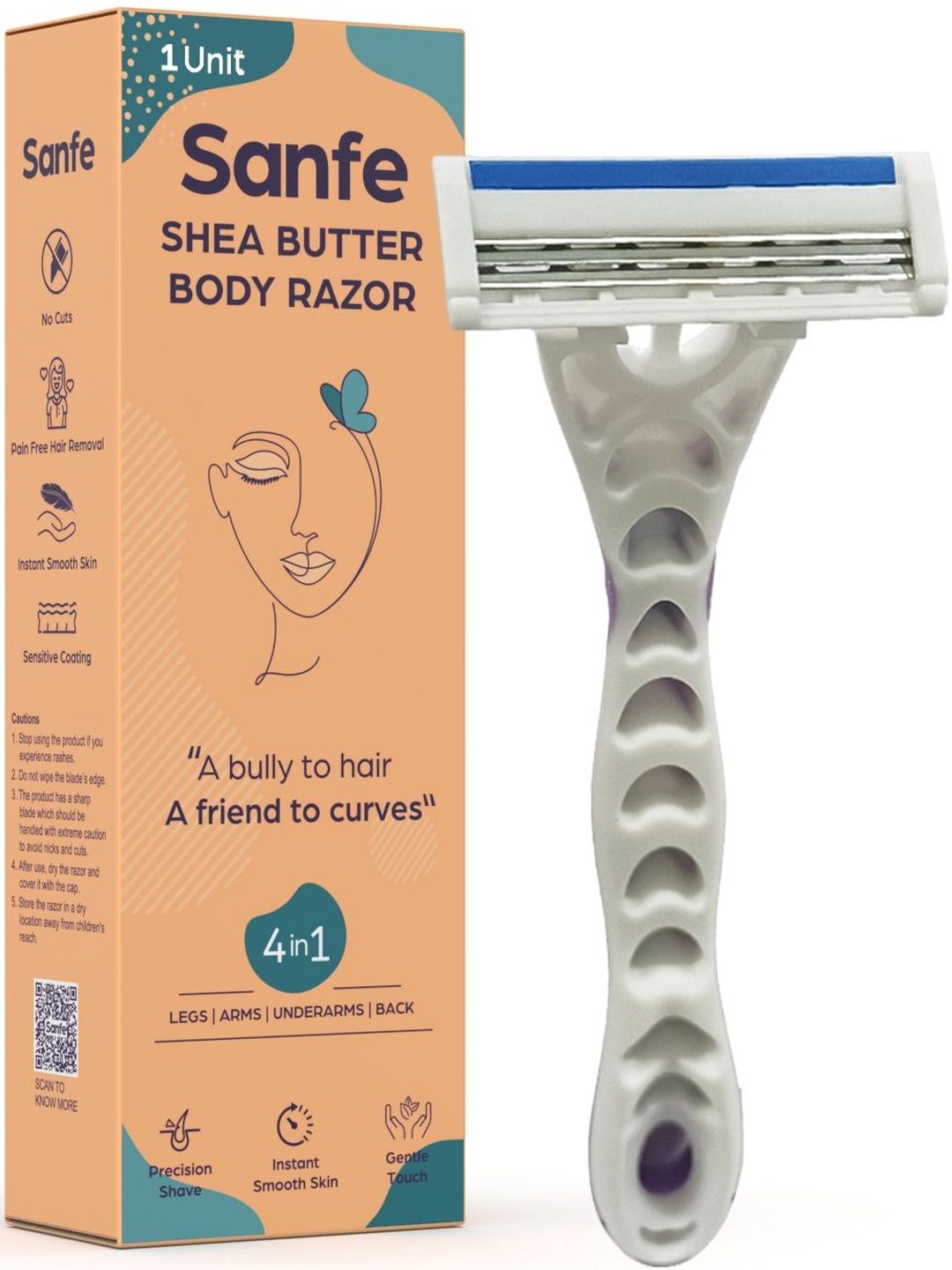 Sanfe Shea Butter 4-in-1 Body Razor - White-picture-58