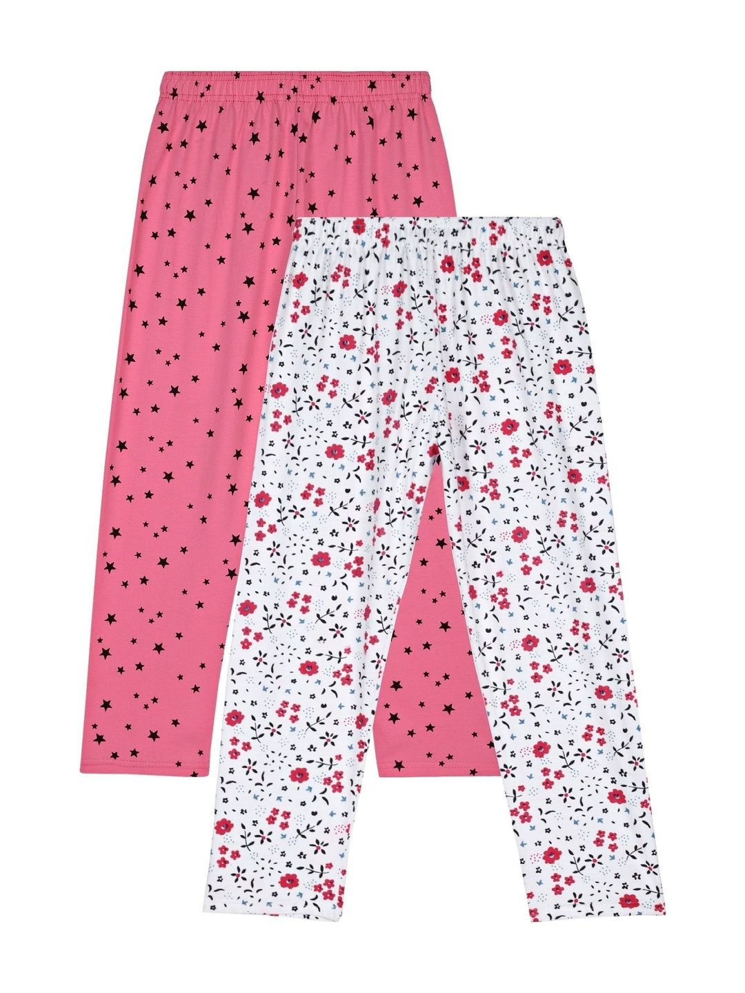 FASLA Infant Girls Pack Of 2 Printed Cotton Lounge Pants-picture-57