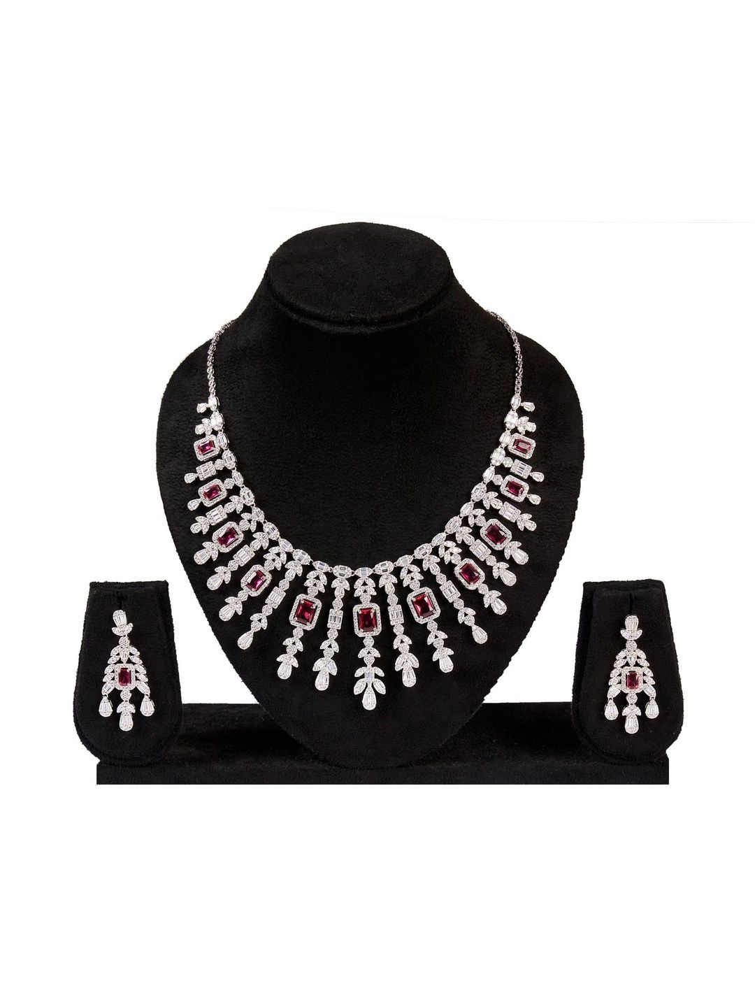 Ruha JEWELS Silver-Plated Stone-Studded Jewellery Set-picture-19