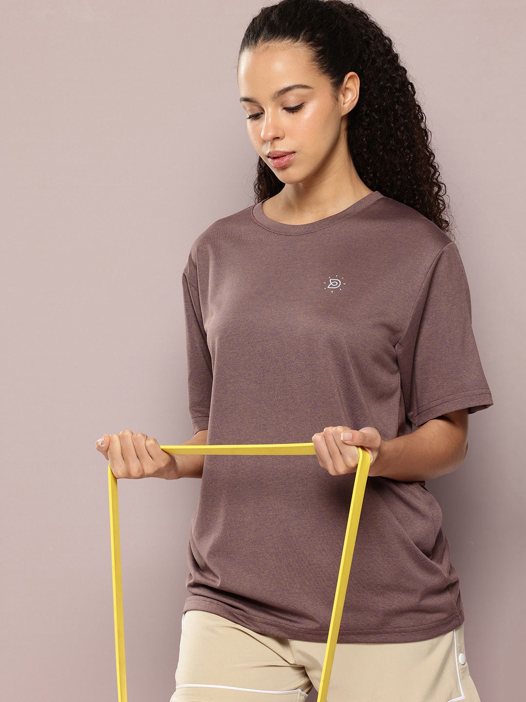 DILLINGER Women's Polyster Plain Oversized Fit Tshirt-picture-15
