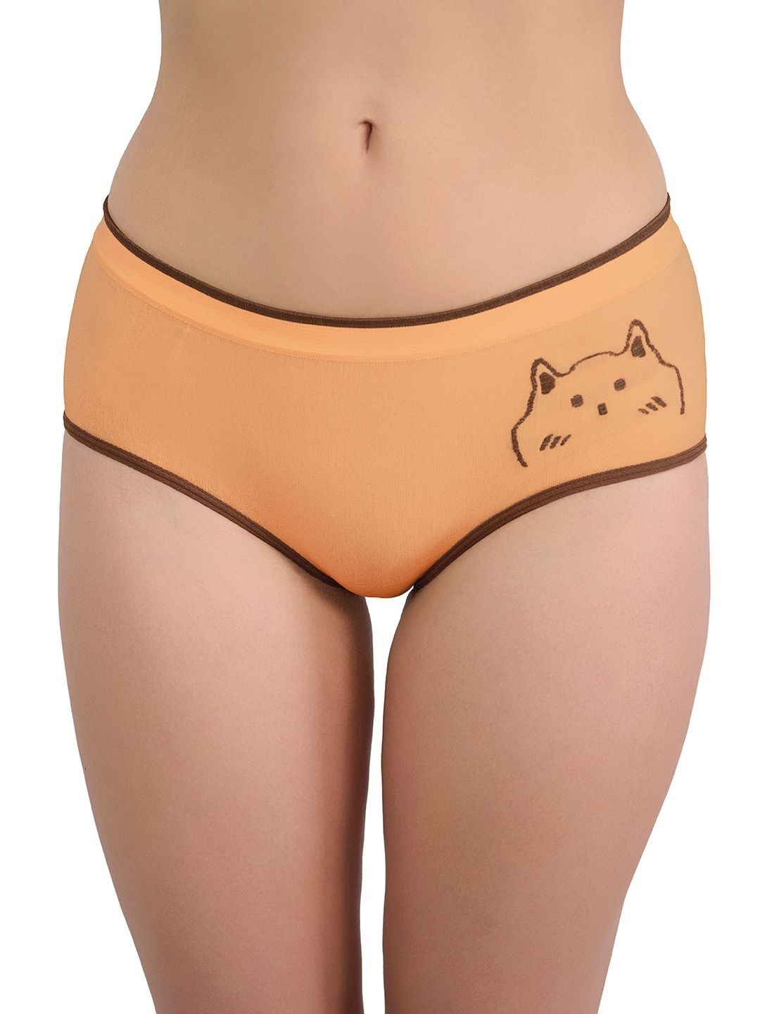 Moda Rapido Pack of 3 Printed Nylon Mid-Rise Hipster Briefs-image-34