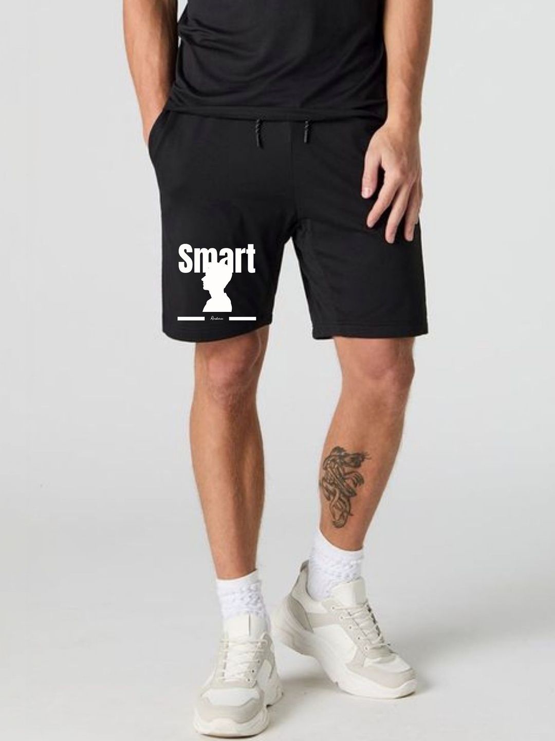 Tia Creations Men Typography Low-Rise Shorts-image-48
