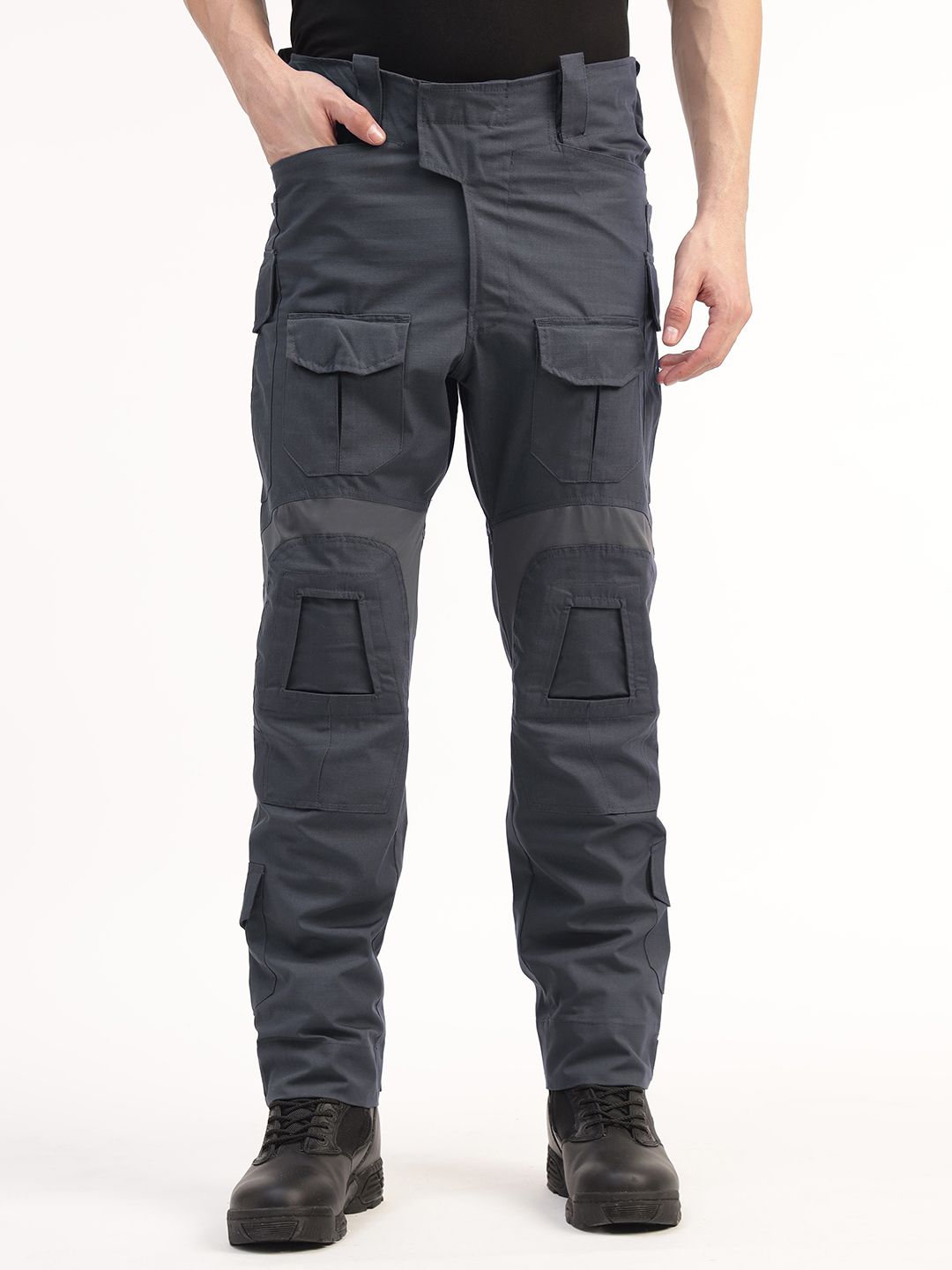 MOUNTMILLER Grey Advanced Multi Pocket Stretch Panels UV protection Tactical Pant-picture-1