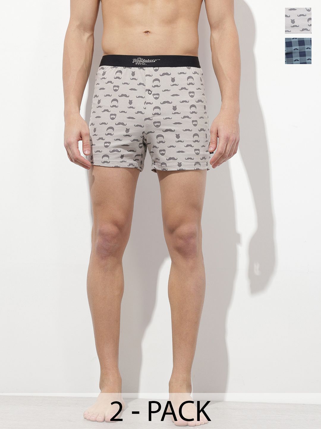 The Roadster Life Co. Men Pack Of 2 Printed Boxers-picture-29