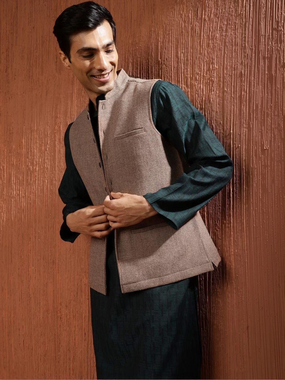 Fabindia Mandarin Collared Nehru Jackets-picture-49