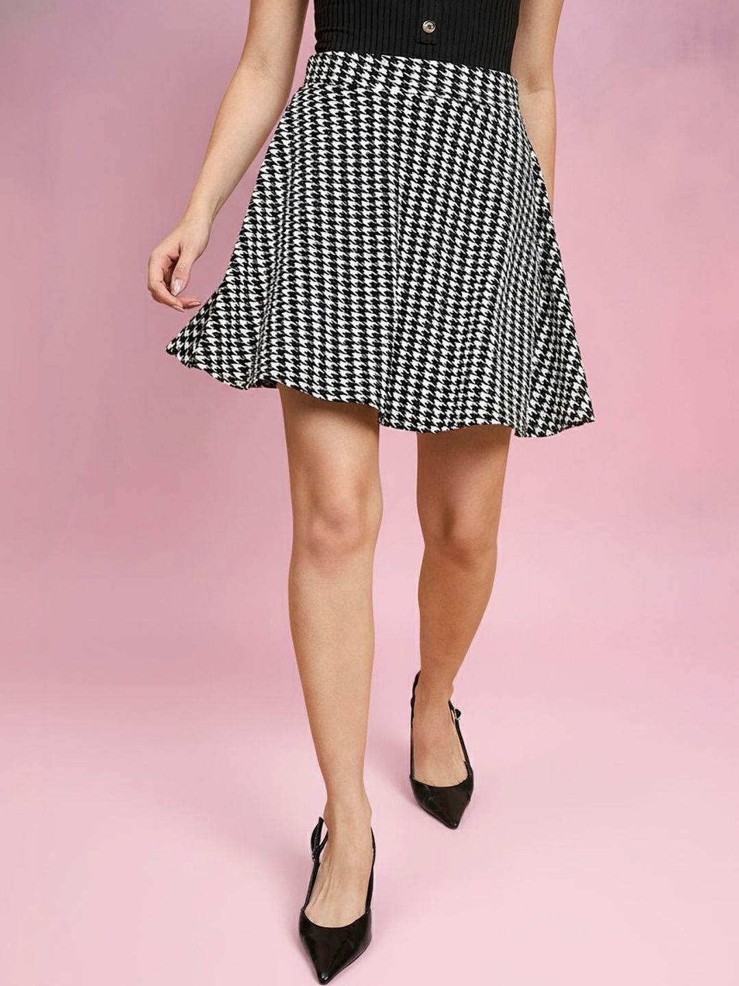 AIOQ Printed Flared Mini Skirts-picture-26