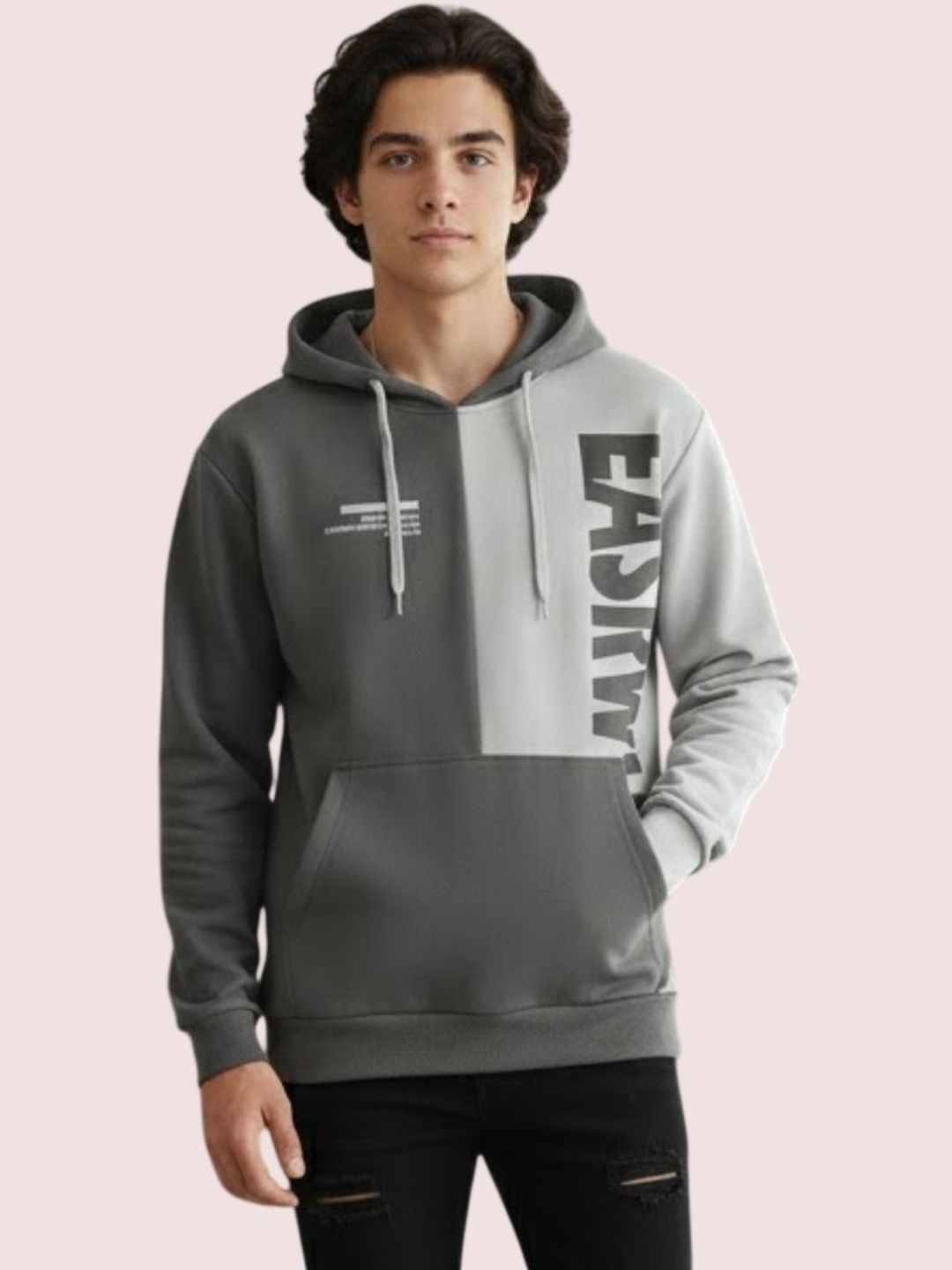 Mast & Harbour Men Colourblocked Hooded Sweatshirt-picture-36