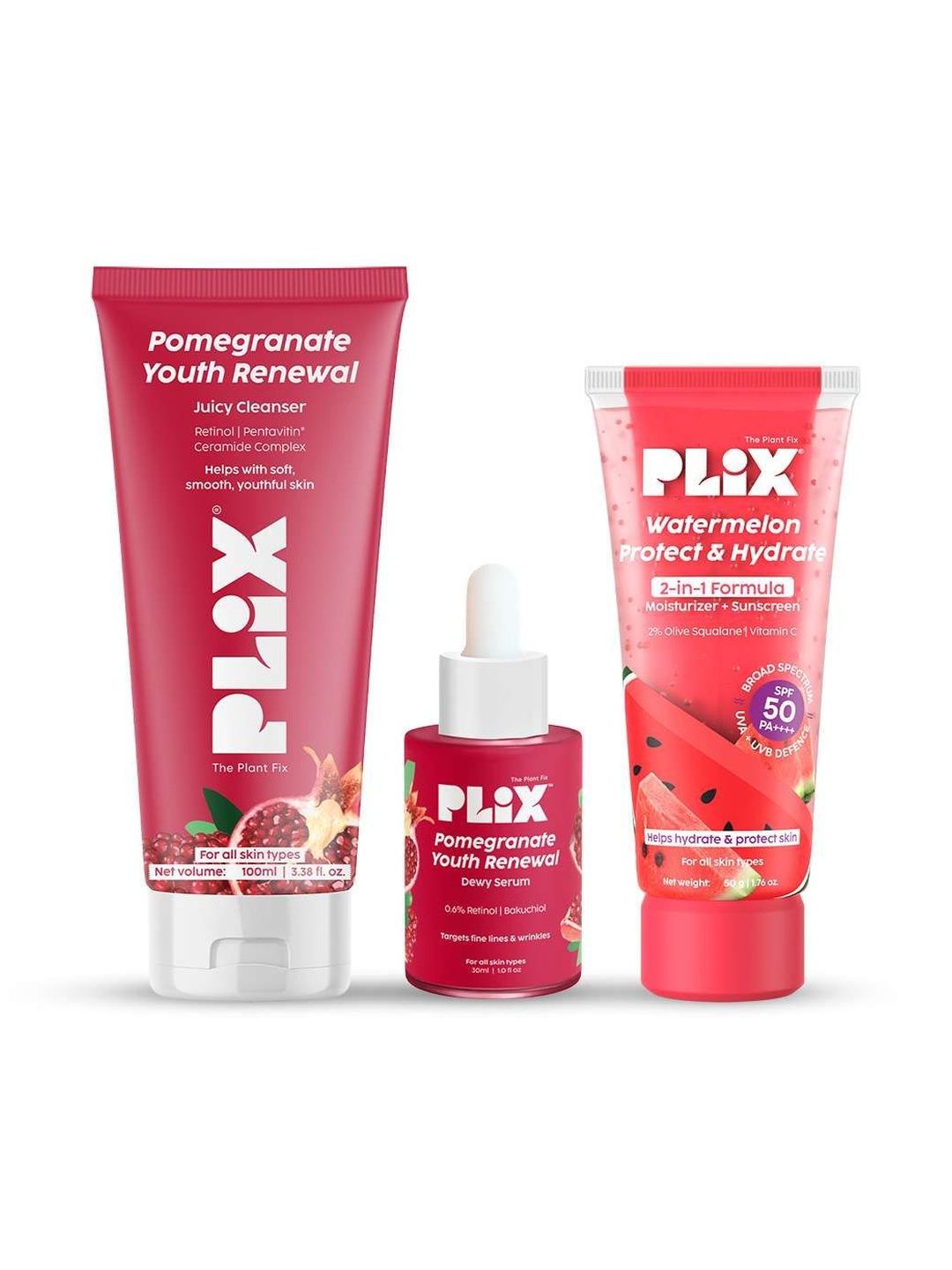 PLIX THE PLANT FIX Set Of 3 Juicy Cleanser- 100 ml- Dewy Serum- 30 ml & Sunscreen-50 g-image-8