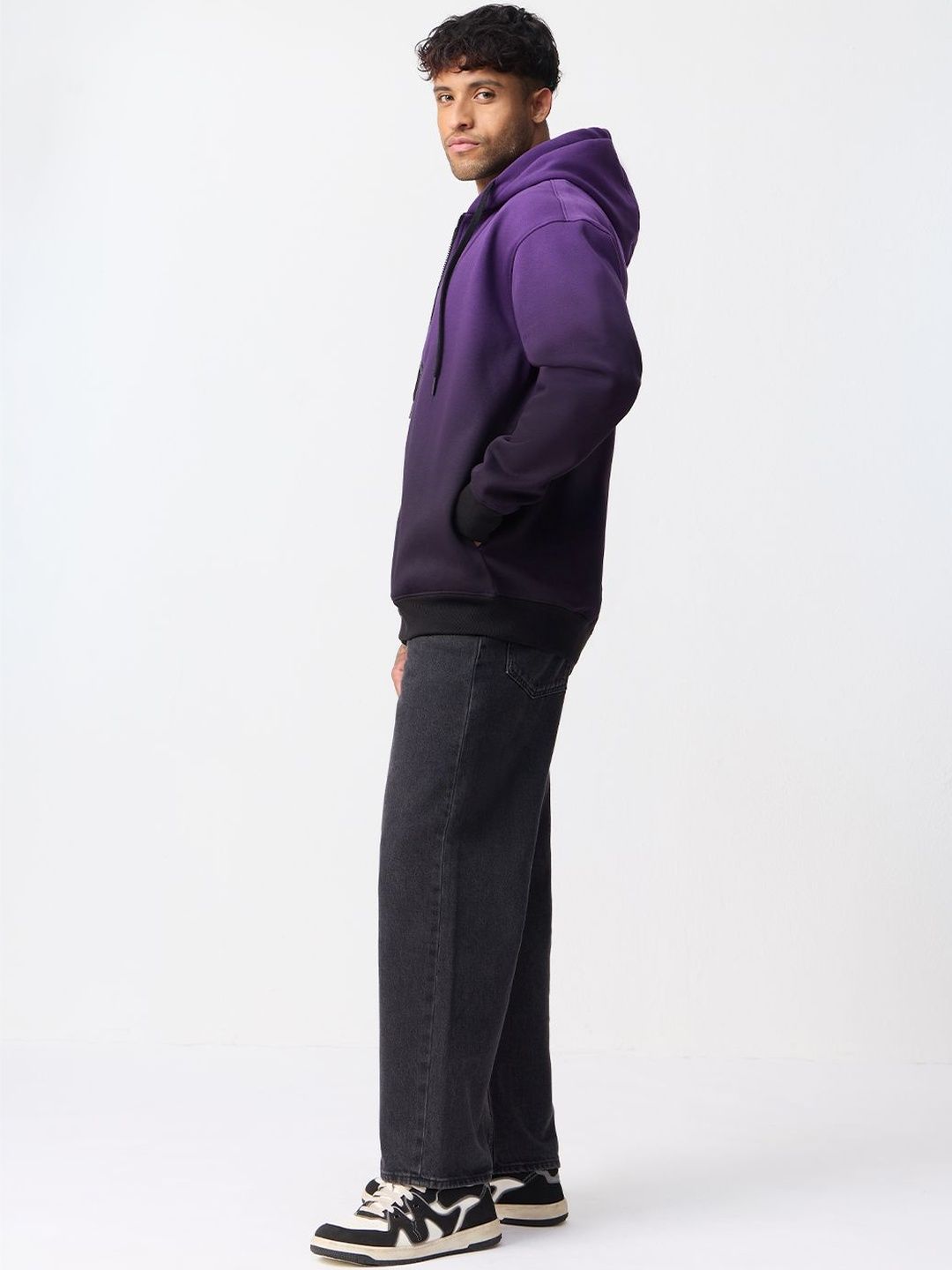The Souled Store Men Colourblocked Hooded Sweatshirt-picture-33