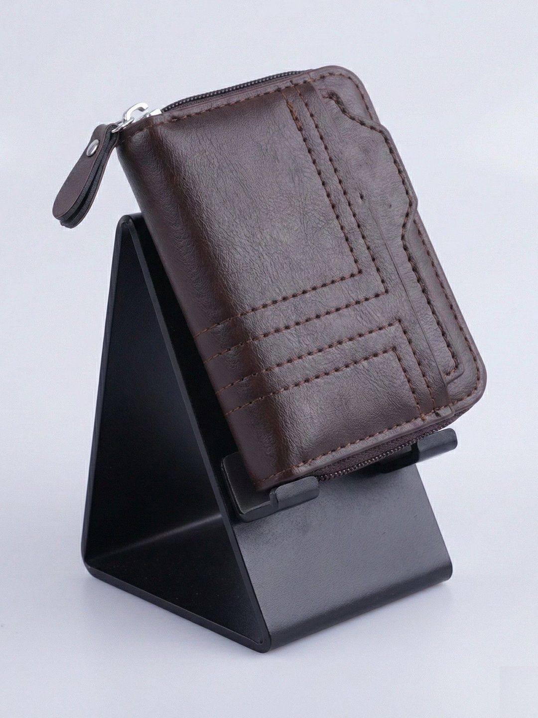 SZN Men Textured Embellished Zip Around Wallet-picture-43