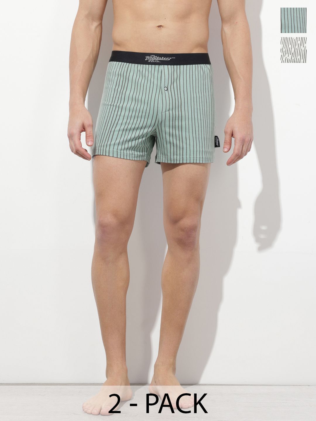 The Roadster Life Co. Men Pack Of 2 Striped Boxers-picture-31