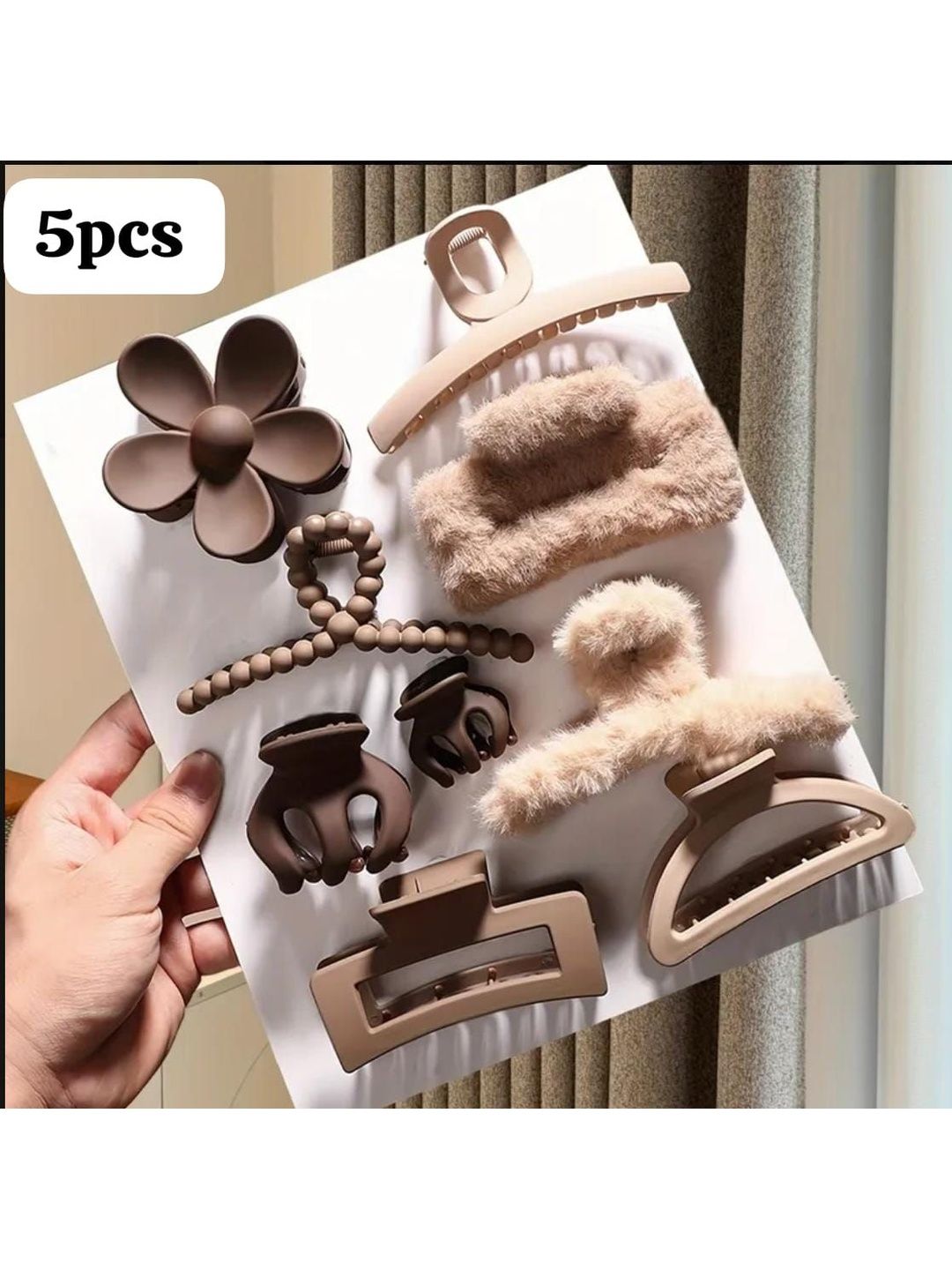 PRITYKA Women Set of 5 Spiral Claw Clip-picture-14