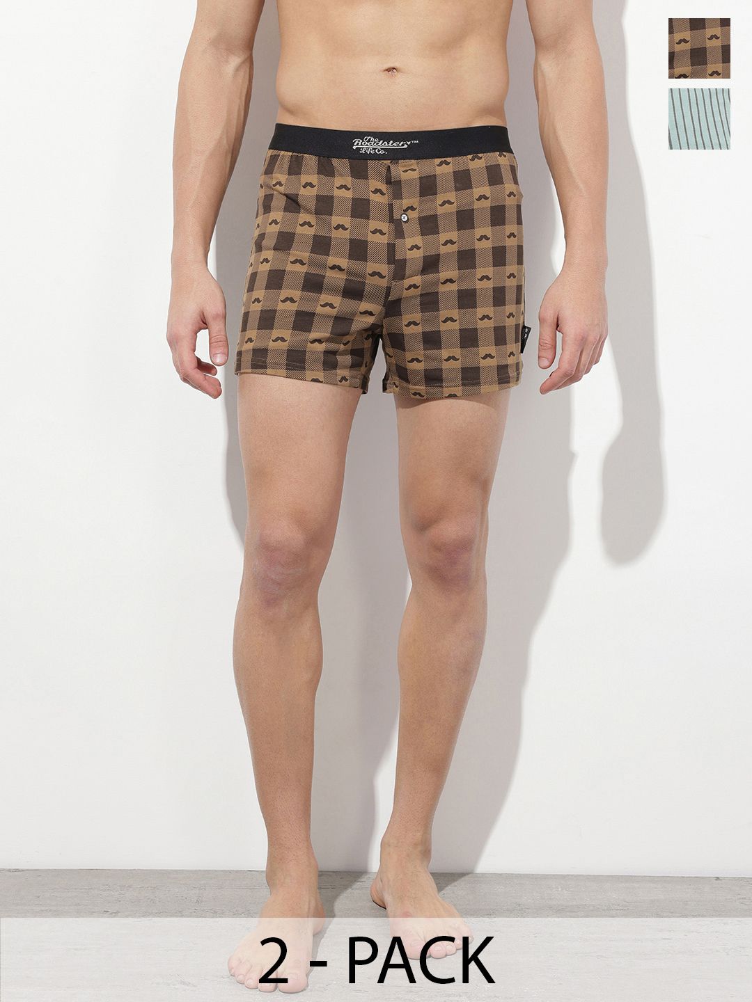 The Roadster Life Co. Men Pack Of 2 Printed Boxers-picture-37