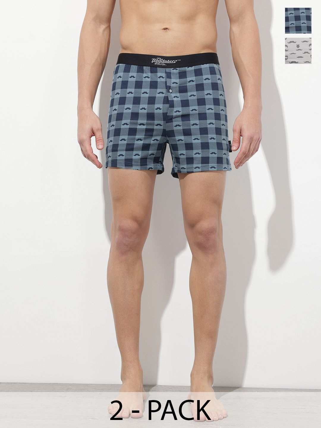 The Roadster Life Co. Men Pack Of 2 Printed Boxers-picture-28