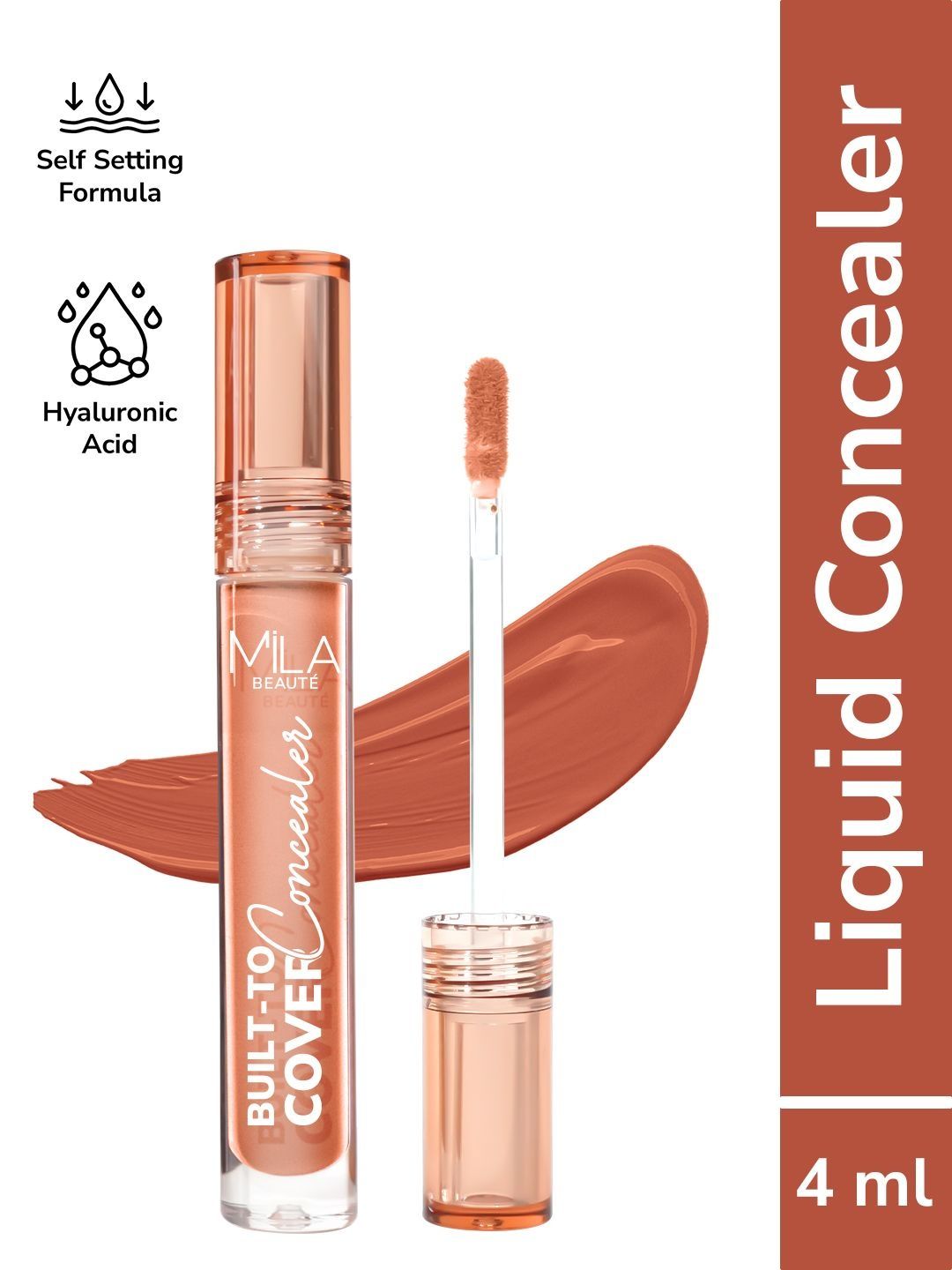 TEEN TEEN COSMETICS Built To Cover Matte Liquid Concealer- 4 ml- Orange Corrector 112-image-4