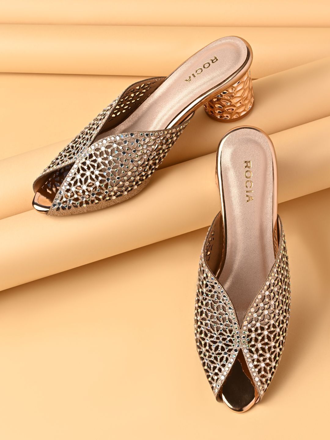 Rocia Textured Party Block Mules-image-24