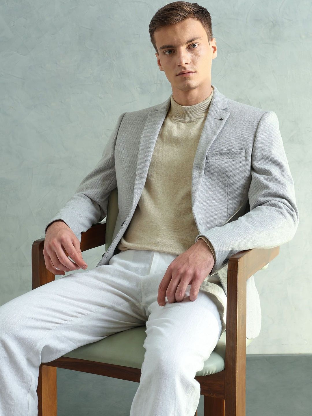 Arrow Men Notched Lapel Long Sleeves Single Breasted Blazers-picture-16