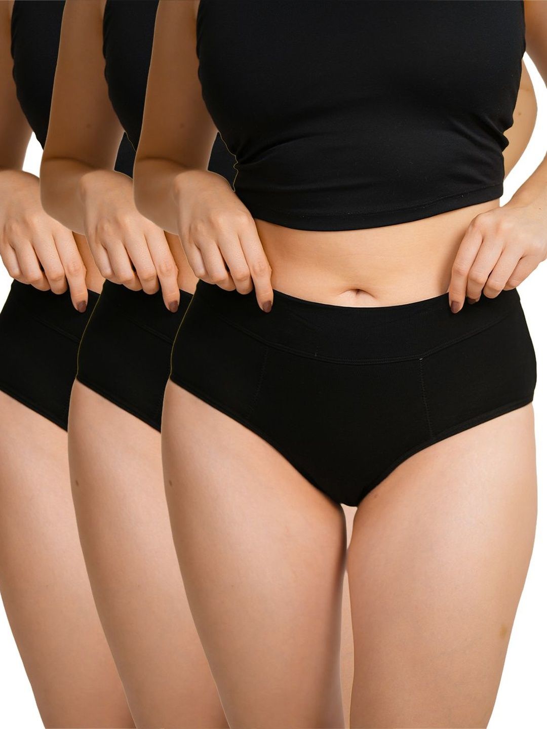 Revaa Pack of 3 High-Rise Leak-Proof Period Briefs-picture-52