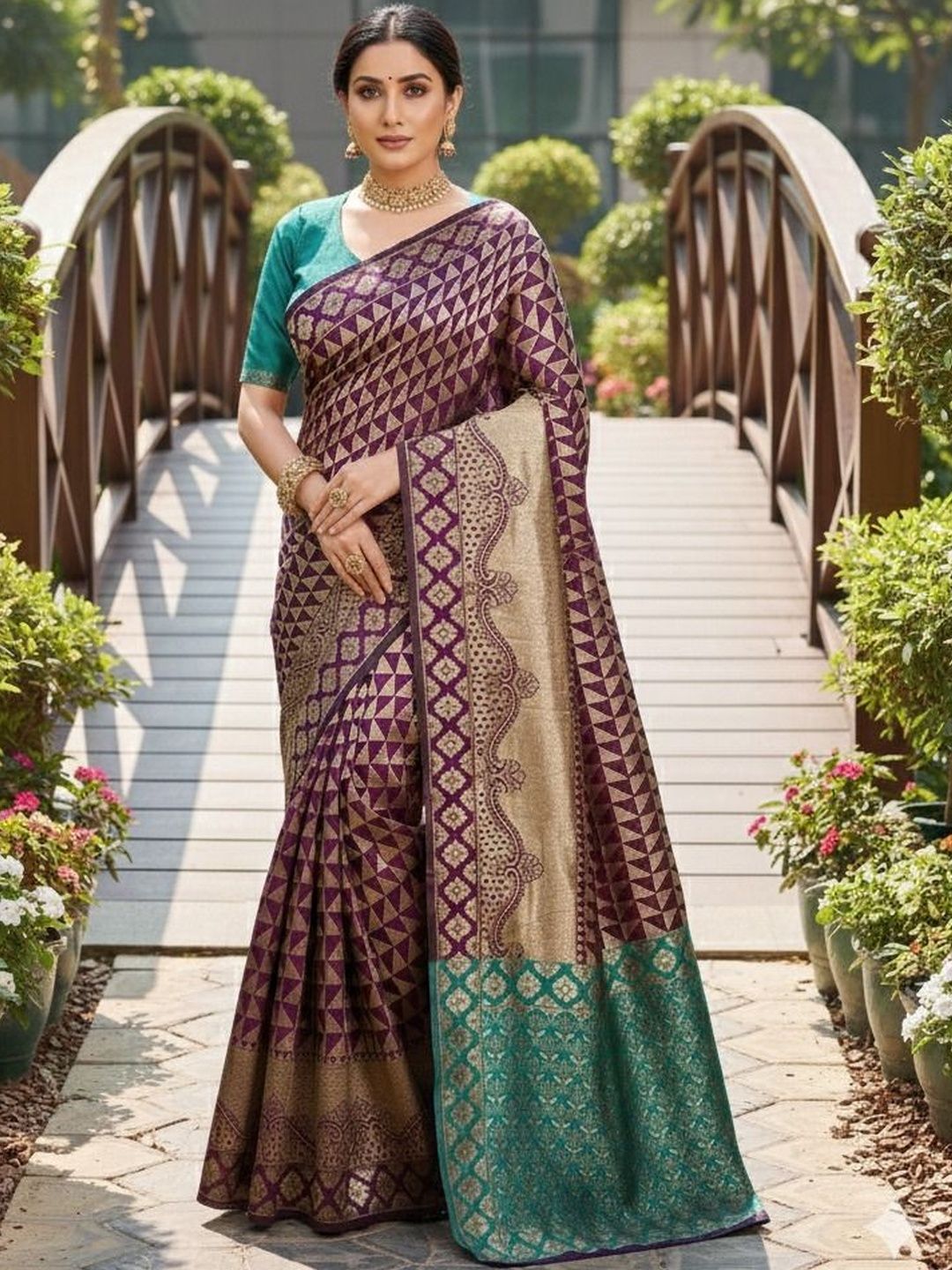 YUGAVEERAA Zari Silk Cotton Saree-picture-37