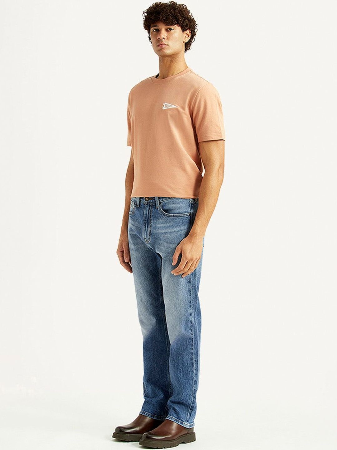 Levis Men Straight Fit Mid-Rise Light Fade Stretchable Jeans-image-7