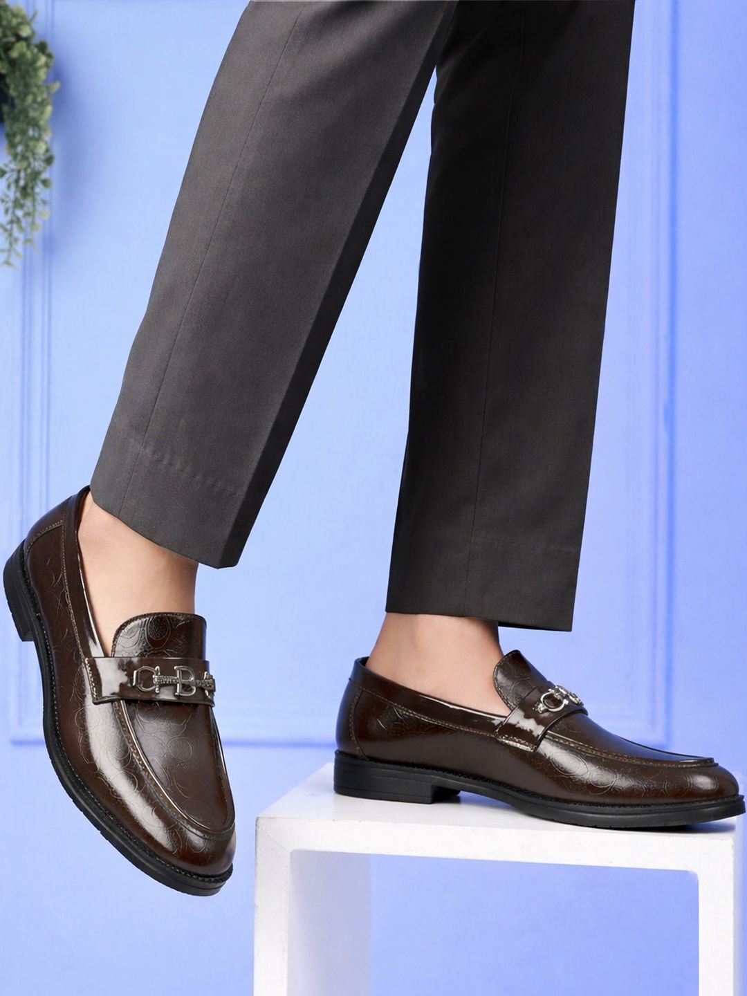 INKLENZO Men Textured Formal Loafers-picture-39