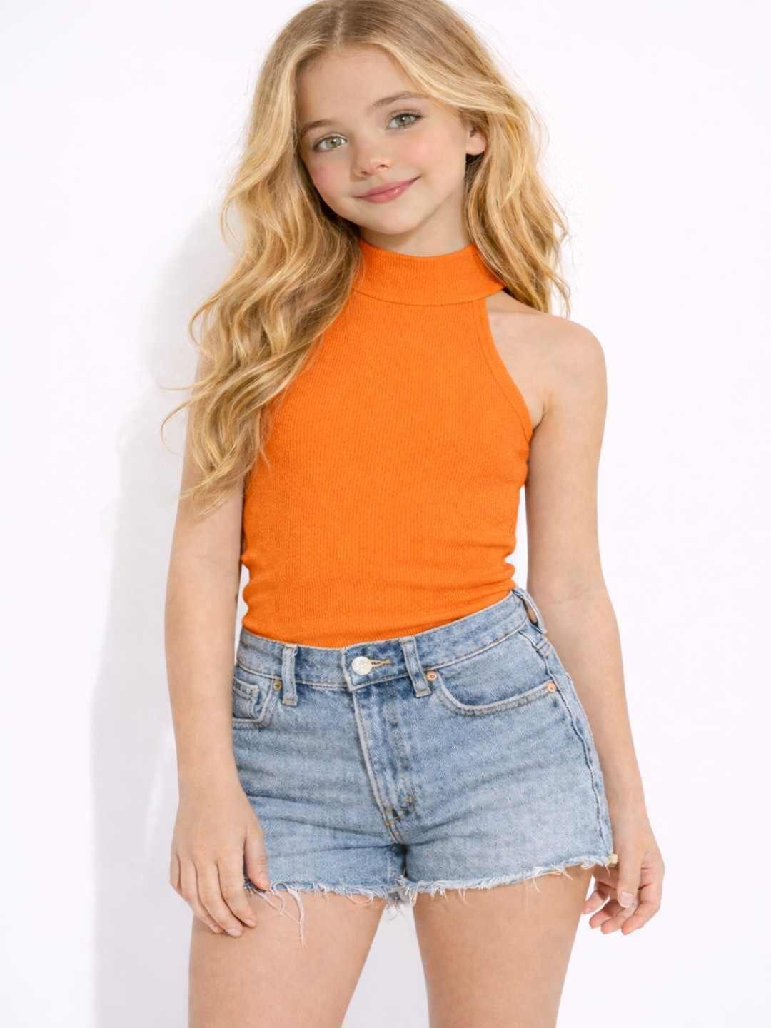 Ninas Printed Cotton High Neck Regular Tops