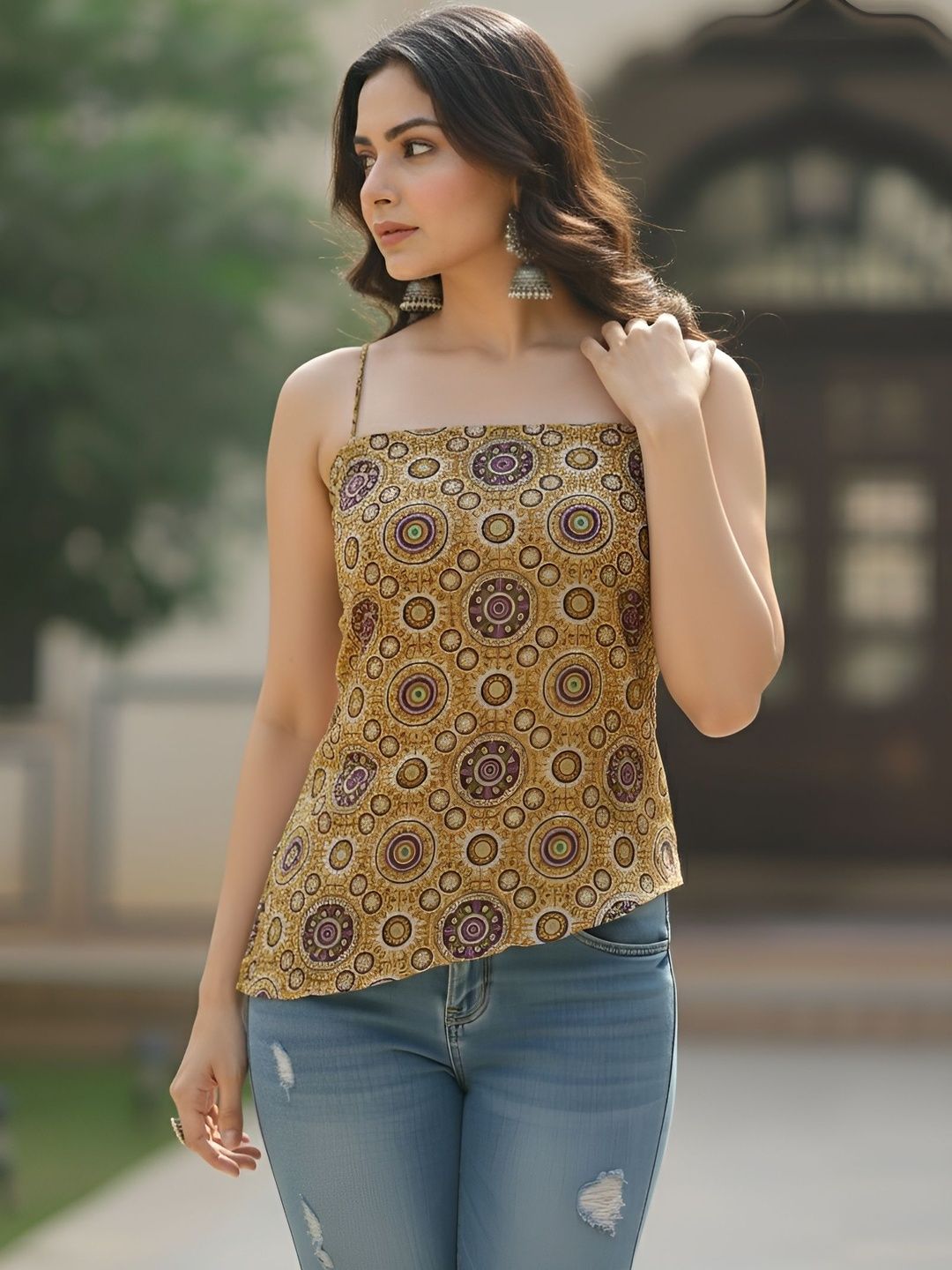 SZN Geometric Print Cotton Top-picture-38