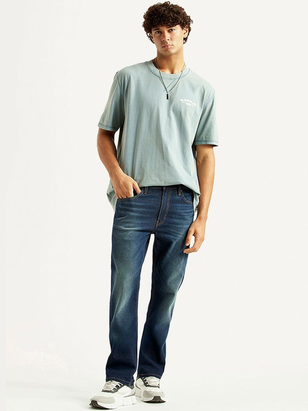 Levis Men Straight Fit Mid-Rise Light Fade Stretchable Jeans-picture-40