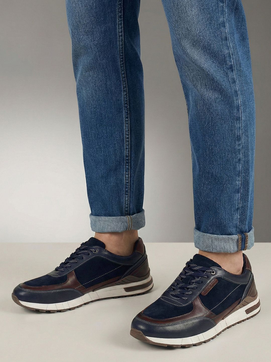 Kenneth Cole Men Colourblocked Suede Sneakers-image-16