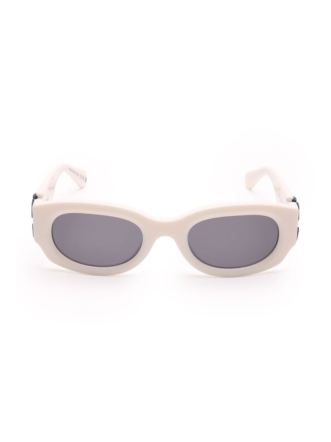 Off-White Women Grey Lens & White Oval Sunglasses with-image-0