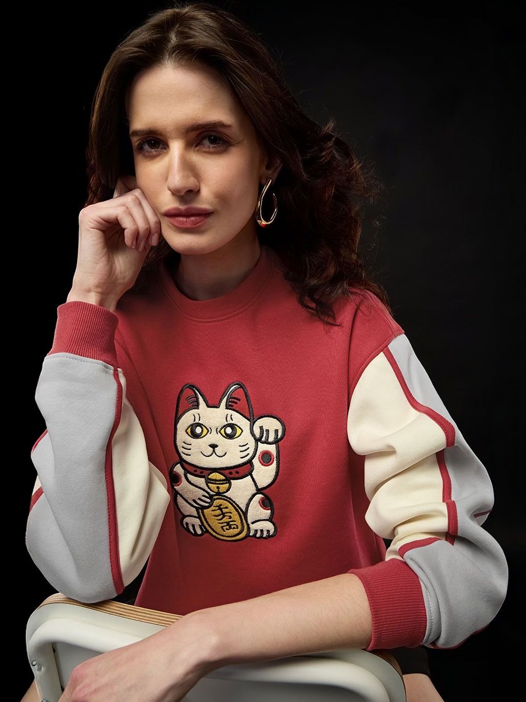 The Souled Store Women Embroidered Sweatshirt-picture-31