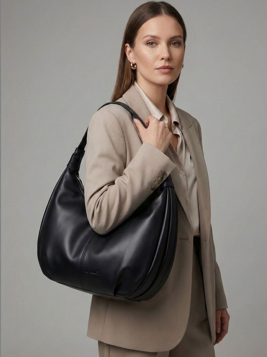 Purpleberry PU Half Moon Hobo Bag-picture-28