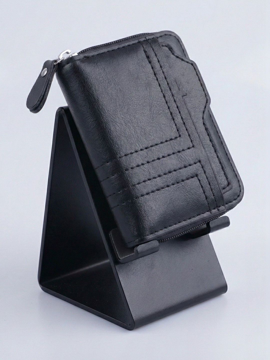 SZN Men Textured Embellished Zip Around Wallet-picture-42