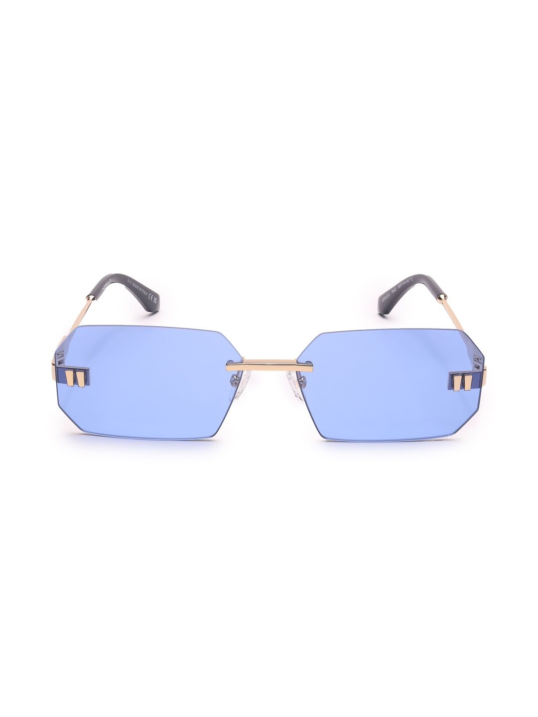 Off-White Men Blue Lens & Gold-Toned Browline Sunglasses with-image-41