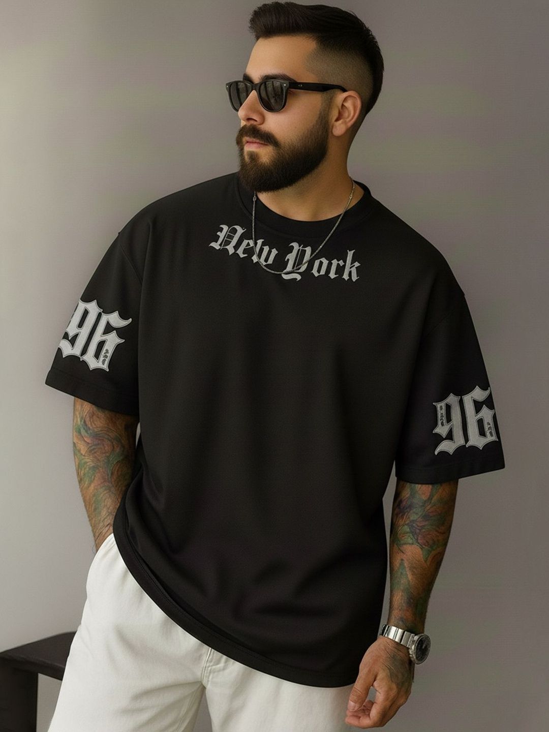 Force Men Typography Printed Drop-Shoulder Sleeves T-shirt-picture-34