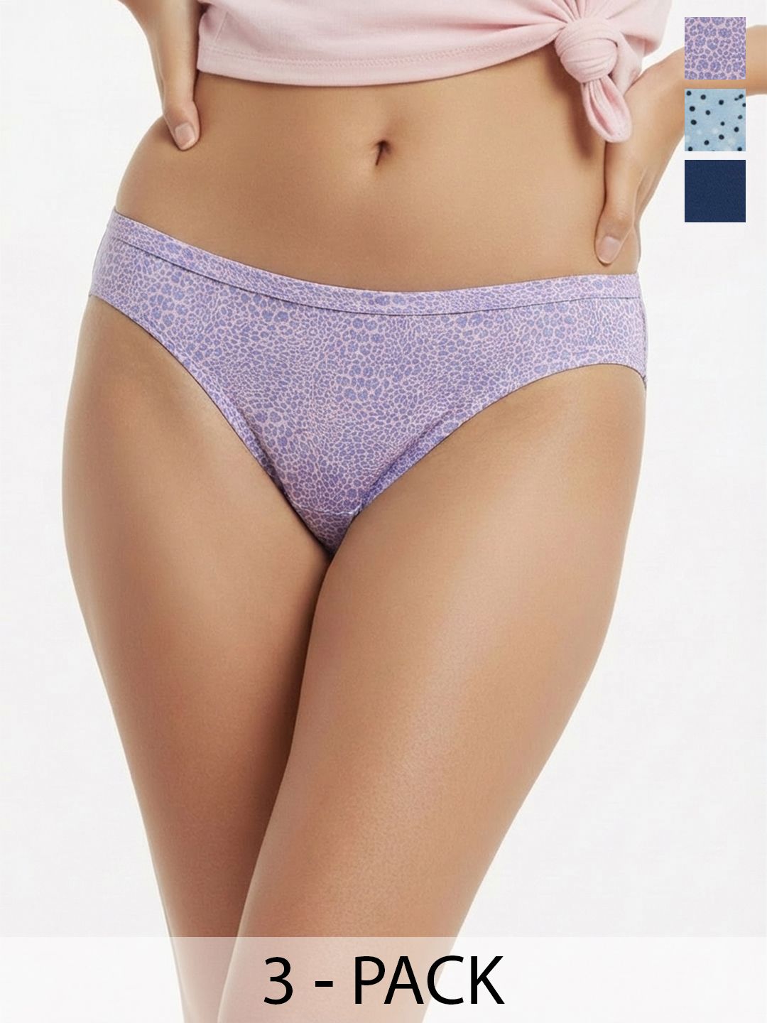DressBerry Women Pack Of 3 Printed Pure Cotton Briefs DB_AW25_W_BF_05_H-image-6