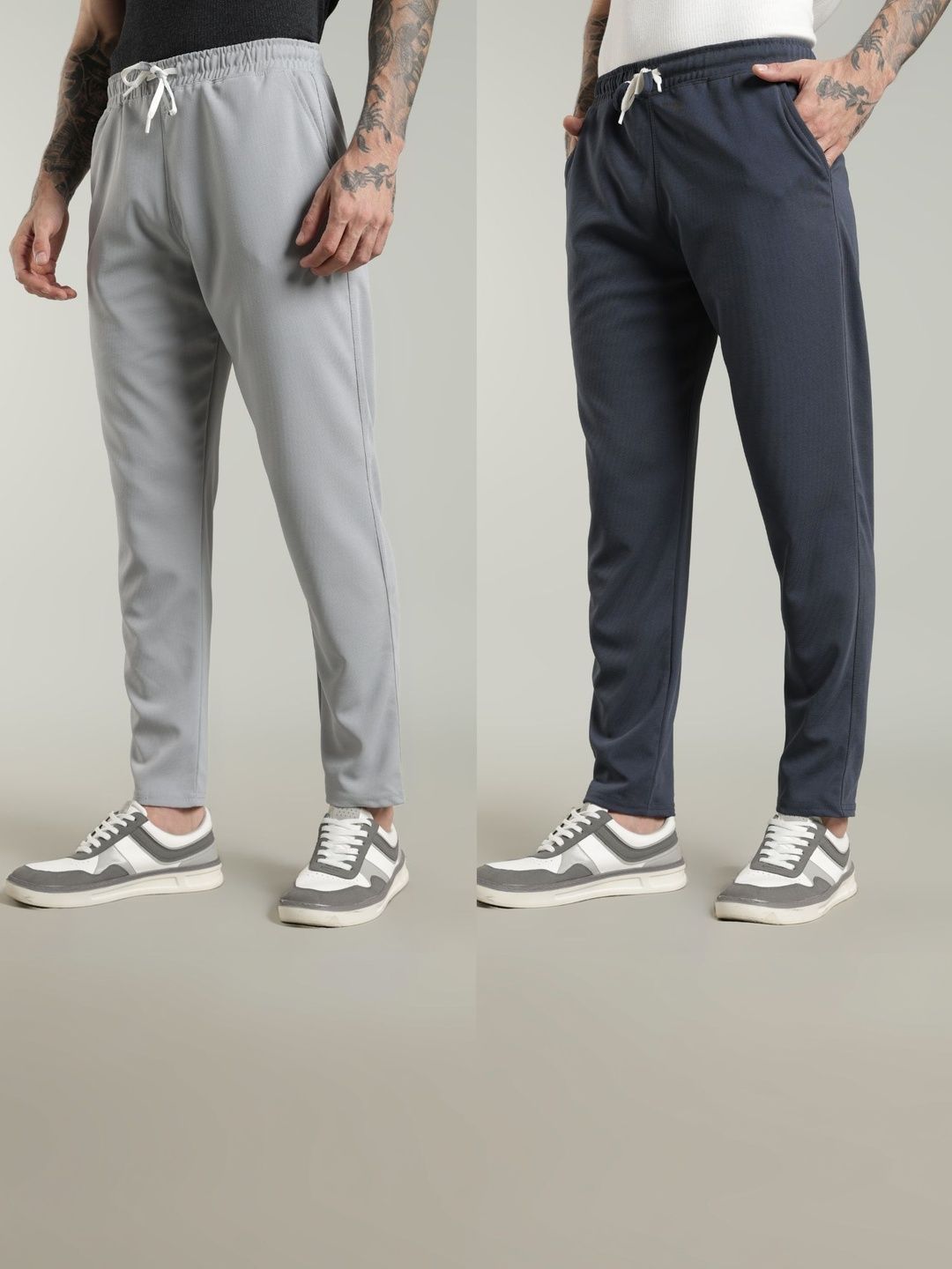 JAMES&GEORGE Men Pack Of 2 Cotton Track Pants-image-31