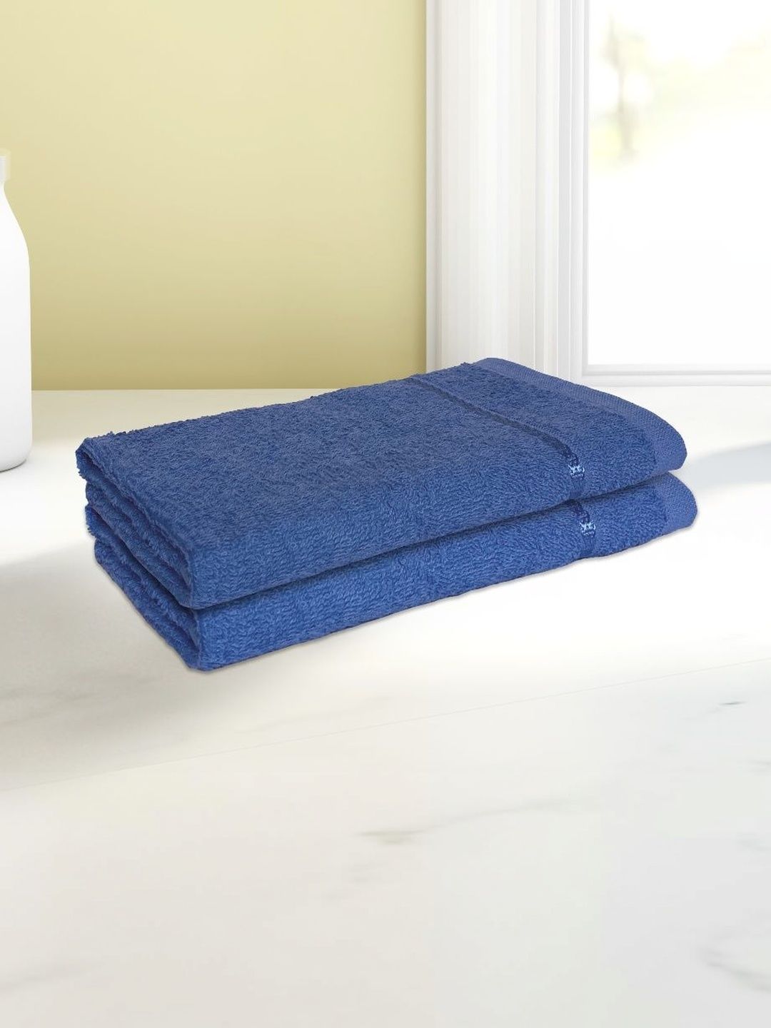 SPACES 2-Pcs Blue 380 GSM Cotton Hand Towels-picture-35